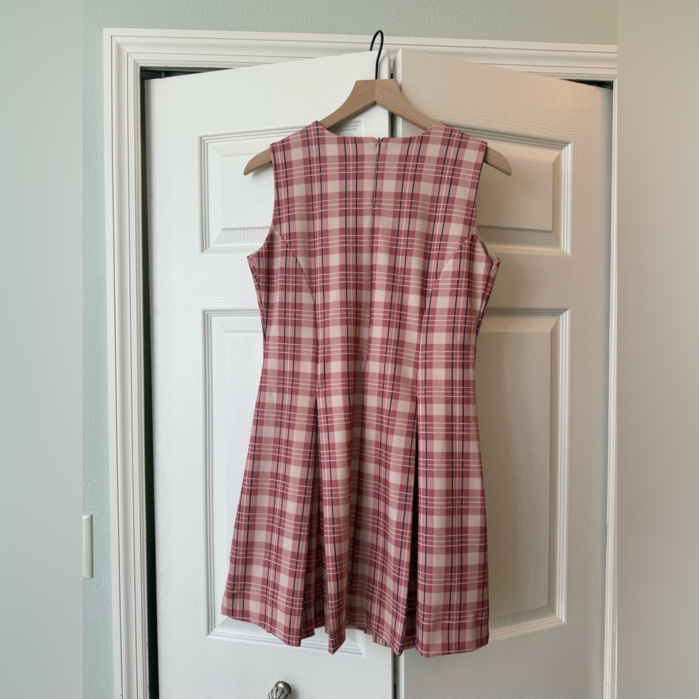 Silka plaid pink mini dress - Picture 2 of 4
